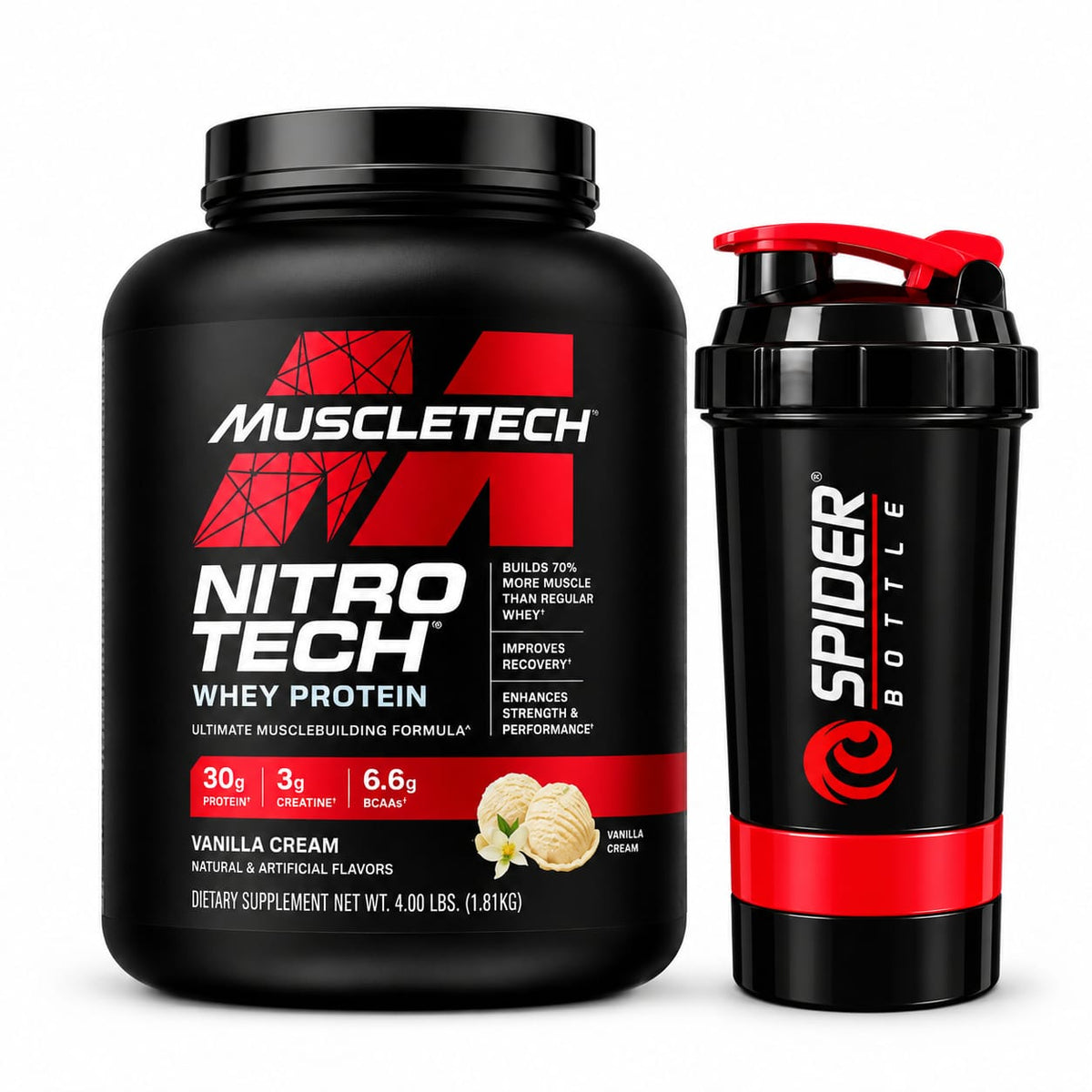 MuscleTech NitroTech Whey Protein – 4lbs (1.81kg)