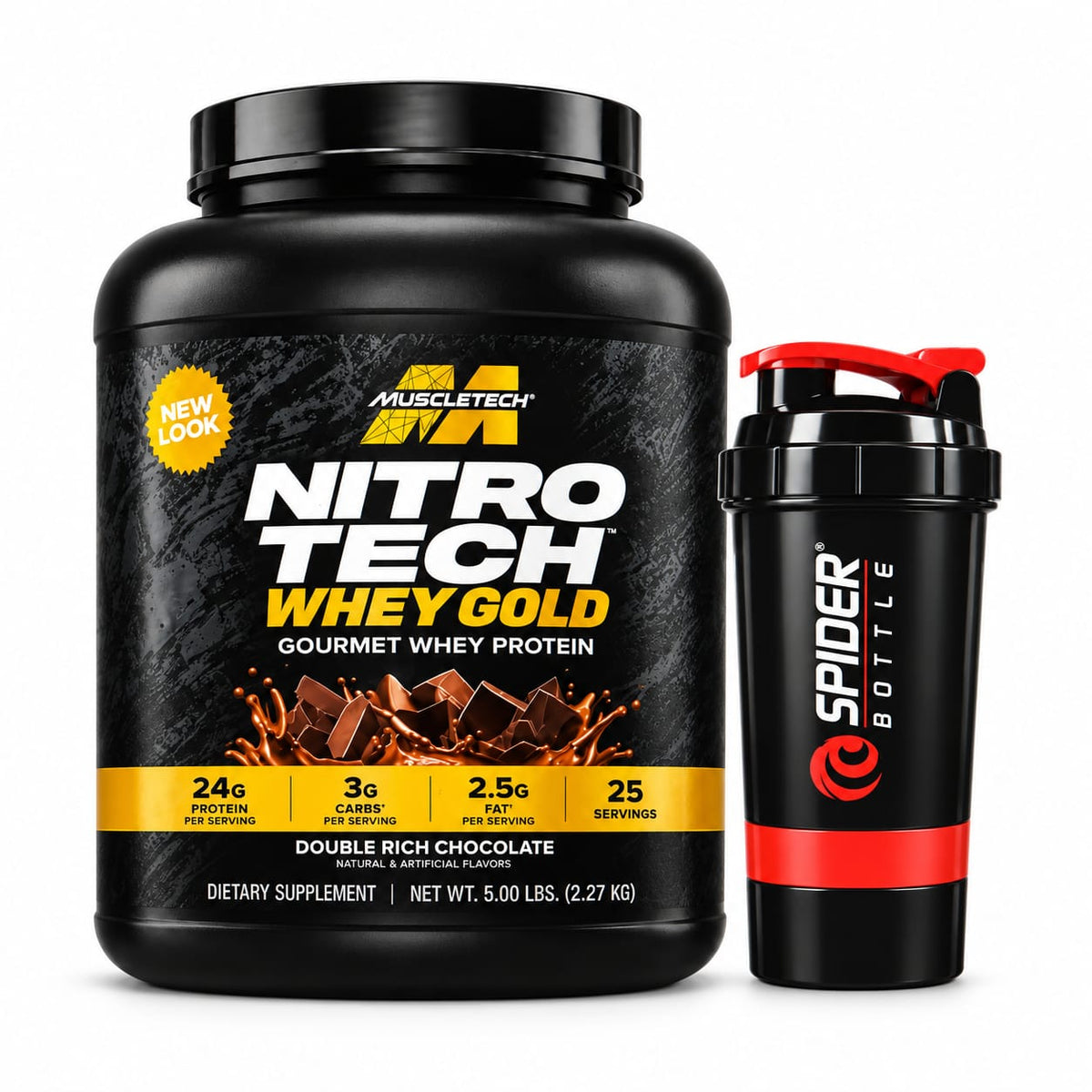 MuscleTech NitroTech Whey Gold 5lbs (2.27kg) – Double Rich Chocolate