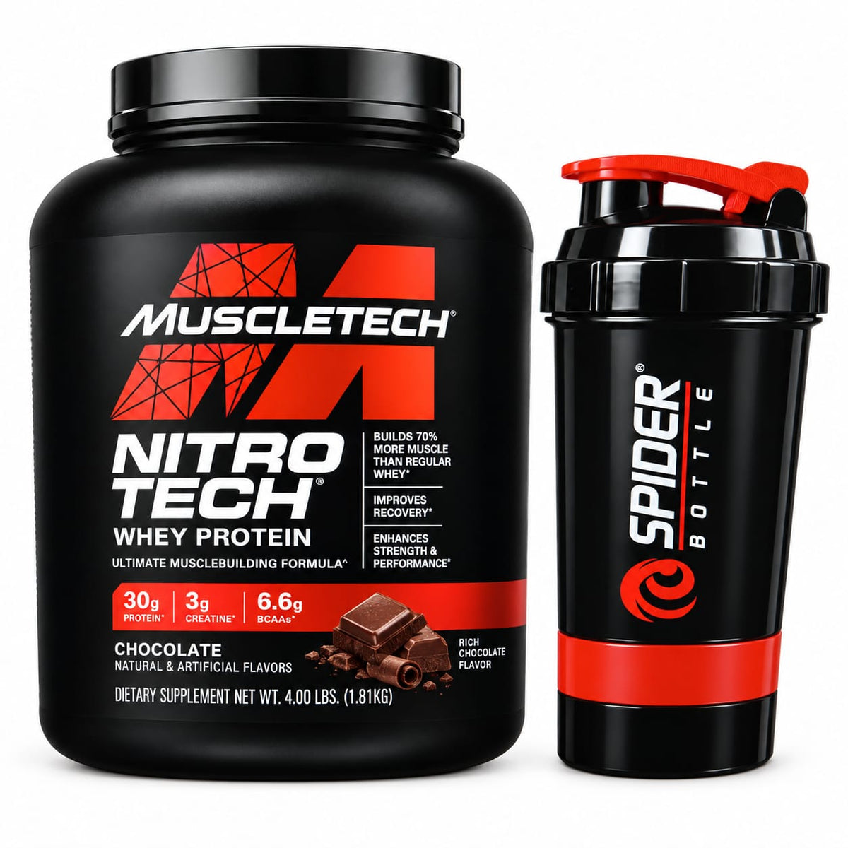 MuscleTech NitroTech Whey Protein – 4lbs (1.81kg)